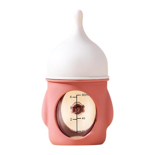 MagiDeal Haustier -Fütterungsflasche 80 ml Silikonnippel Tragbare Pflegeflasche Haustier Feeder Flasche für Häuser Doggy Smalltiere Reisen, Rosa von MagiDeal