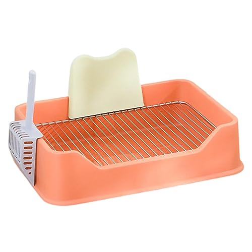 MagiDeal Haustier-Hundetoilette, Welpen-Töpfchen-Tablett, Hunde-Töpfchen-Tablett, spritzwassergeschützte Haustier-PIPI-Toilette, Haustier-Katzentoilette, Orange von MagiDeal