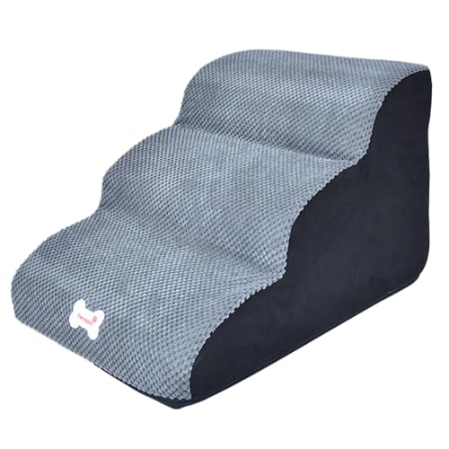 MagiDeal Haustier-Hundetreppe, 3-Stufen-Hunderampe, abnehmbare Abdeckung für kleine Hunde, stabile, sanfte Neigung, multifunktionale, rutschfeste Unterseite, Grau MagiDeal Haustier-Hundetreppe, 3-Stufen-Hunderampe, abnehmbare Abdeckung für kleine Hunde, stabile, sanfte Neigung, multifunktionale, rutschfeste Unterseite, Grau von MagiDeal