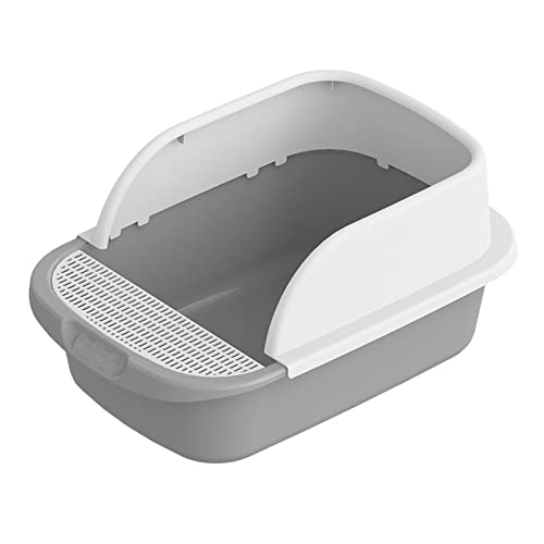 MagiDeal Haustier-Katzentoilette, tragbar, großer Raum, spritzwassergeschützt, abnehmbar, halbgeschlossene Sandbox, Katzentoilette für Kleintiere, Kätzchen, Grau52cmx36cmx21,5cm MagiDeal Haustier-Katzentoilette, tragbar, großer Raum, spritzwassergeschützt, abnehmbar, halbgeschlossene Sandbox, Katzentoilette für Kleintiere, Kätzchen, Grau52cmx36cmx21,5cm von MagiDeal