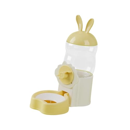 MagiDeal Haustier-Wasserspender, automatischer Wassertrinker, Anti-Spritzbehälter, Tränke, Trinknapf für Kaninchen, Frettchen, kleine Haustiere, Gelb von MagiDeal