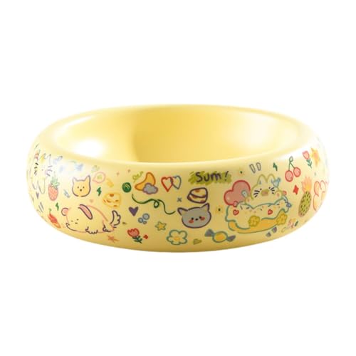MagiDeal Haustierfutterschale, Rutschfestes Design, für Hunde Und Katzen, Niedliches Muster, gelb einzeln MagiDeal Haustierfutterschale, Rutschfestes Design, für Hunde Und Katzen, Niedliches Muster, gelb einzeln von MagiDeal