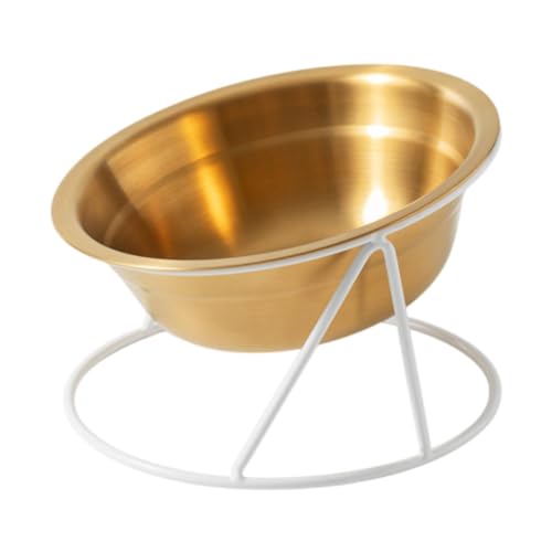 MagiDeal Hochgezogene Katzenschüssel Haustierschale für Katzenhunde mit Klammer Hundefutterschutz Pet Hals Anti -Erbrechen Pet Feeder Snack Behälter, mit Weißer Basis von MagiDeal