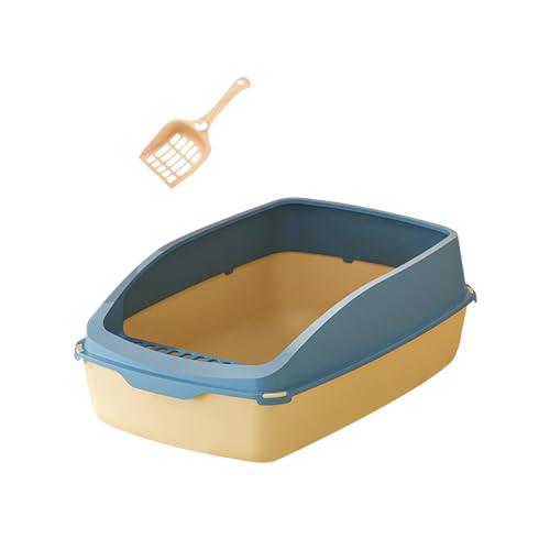 MagiDeal Hochseitige Katzentoilette, Kätzchen-Toilettenschale, offenes Töpfchen mit Rahmen, große, halbgeschlossene, Oben offene Katzentoilette, Gelb und Blau MagiDeal Hochseitige Katzentoilette, Kätzchen-Toilettenschale, offenes Töpfchen mit Rahmen, große, halbgeschlossene, Oben offene Katzentoilette, Gelb und Blau von MagiDeal