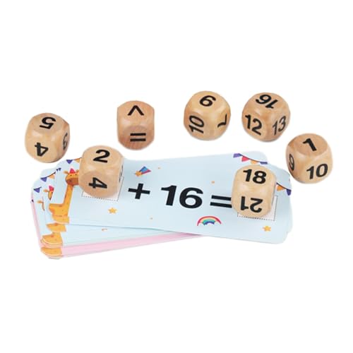 MagiDeal Holz-Matching-Spiele, Holzklötze-Matching-Spiel, entzückendes Montessori-Spielzeug für den Unterricht, Lernen für Kinder im Alter von 3 4 5 Jahren, Nummer von MagiDeal