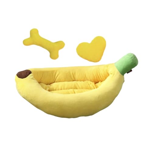MagiDeal Hunde-Nistbett, Haustierbett in Bananenform, weich, für alle Jahreszeiten, bequem, waschbar, Cartoon-Bananen-Haustierbett, Hunde- und Katzenbett, L MagiDeal Hunde-Nistbett, Haustierbett in Bananenform, weich, für alle Jahreszeiten, bequem, waschbar, Cartoon-Bananen-Haustierbett, Hunde- und Katzenbett, L von MagiDeal