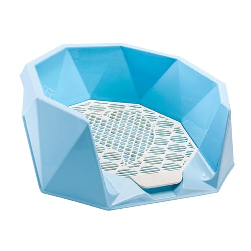 MagiDeal Hundetöpfchen-Tablett für den Innenbereich, Hundetoilette, langlebiger Hundestreubehälter, hält Pfoten und Böden sauber, Blau von MagiDeal