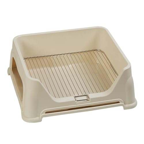 MagiDeal Hundetoilette Hundetöpfchen Tablett Haustiertoilette Erhöhter Zaun-PIPI-Pad-Halter mit Schutzwand Katzentoilette, Beige MagiDeal Hundetoilette Hundetöpfchen Tablett Haustiertoilette Erhöhter Zaun-PIPI-Pad-Halter mit Schutzwand Katzentoilette, Beige von MagiDeal
