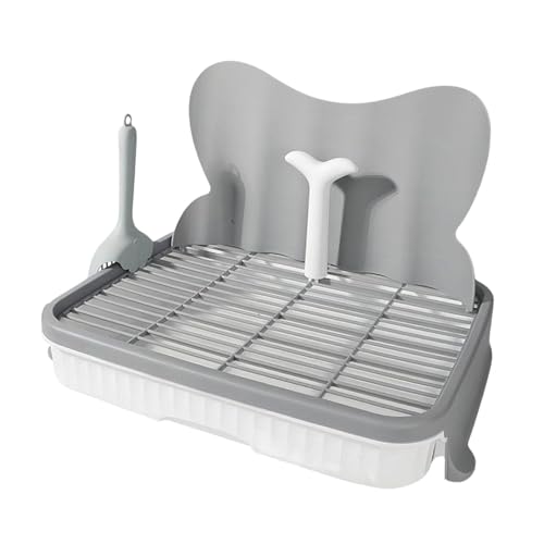 MagiDeal Hundetoilette für den Innenbereich, Töpfchentablett, leicht zu reinigen, stabil, mit Spritzschutz, mit Harnsäule, rutschfestem Gitter für Hunde und, 47cm Grau 14mm MagiDeal Hundetoilette für den Innenbereich, Töpfchentablett, leicht zu reinigen, stabil, mit Spritzschutz, mit Harnsäule, rutschfestem Gitter für Hunde und, 47cm Grau 14mm von MagiDeal