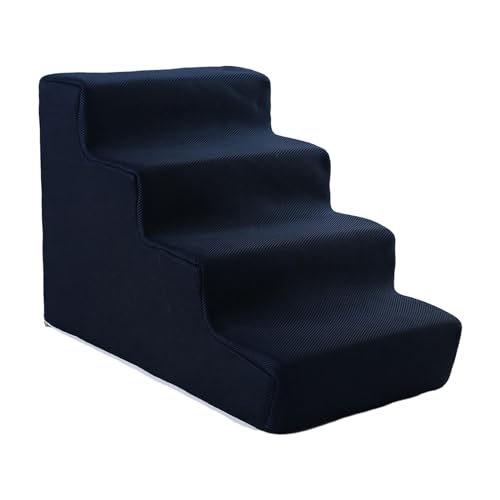 MagiDeal Hundetreppe, Haustierstufen, Rampe, vielseitiges Haustierzubehör, Welpentreppe, leicht, Abnehmbarer Bezug, hochdichter Schwamm für kleine Hunde, 4-stufiges Dunkelblau MagiDeal Hundetreppe, Haustierstufen, Rampe, vielseitiges Haustierzubehör, Welpentreppe, leicht, Abnehmbarer Bezug, hochdichter Schwamm für kleine Hunde, 4-stufiges Dunkelblau von MagiDeal