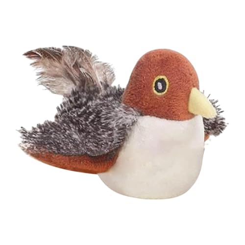 MagiDeal Interaktives Katzenspielzeug, zwitschernes Vogelkatzenspielzeug, süß, lustig für gelangweilte Innenkatzen flattern Flügel für Kätzchen, Brauner Vogel MagiDeal Interaktives Katzenspielzeug, zwitschernes Vogelkatzenspielzeug, süß, lustig für gelangweilte Innenkatzen flattern Flügel für Kätzchen, Brauner Vogel von MagiDeal