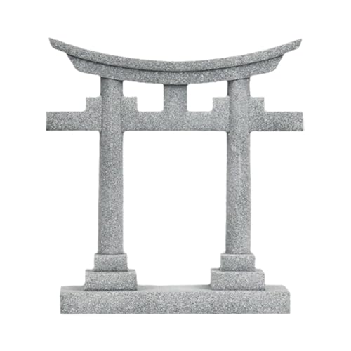 MagiDeal Japan Torii Tor Schrein Modell Figur Terrarium Dekoration Mehrzweck PVC Material für Aquarium Dekor Robustes Zubehör, 7.1x2.3x8.3cm von MagiDeal