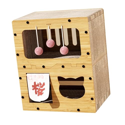 MagiDeal Katzen-Kratzbrett aus Wellpappe, Spielzeug, multifunktionales Katzen-Aktivitätszentrum für Hauskatzen, Katzenkratzbett, Katzenhaus, Doppelschicht MagiDeal Katzen-Kratzbrett aus Wellpappe, Spielzeug, multifunktionales Katzen-Aktivitätszentrum für Hauskatzen, Katzenkratzbett, Katzenhaus, Doppelschicht von MagiDeal