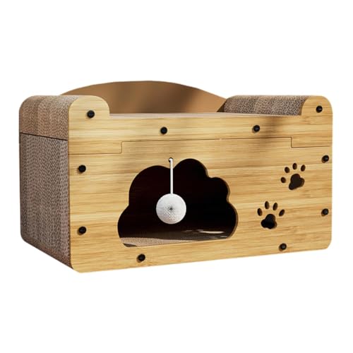 MagiDeal Katzen-Kratzbrett aus Wellpappe, Spielzeug, multifunktionales Katzen-Aktivitätszentrum für Hauskatzen, Katzenkratzbett, Katzenhaus, Einzelne Schicht MagiDeal Katzen-Kratzbrett aus Wellpappe, Spielzeug, multifunktionales Katzen-Aktivitätszentrum für Hauskatzen, Katzenkratzbett, Katzenhaus, Einzelne Schicht von MagiDeal