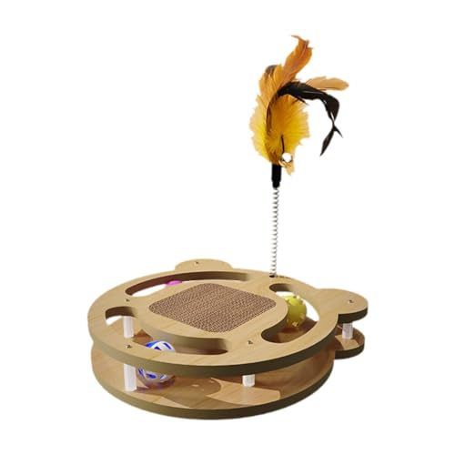 MagiDeal Katzenbälle, Schienenspielzeug, 2-lagig, für Hauskatzen, mit Feder, mit Ball, Feder, Katzenspielzeug, Katzenkratzbrett, Haustier, Kätzchen, Katzen MagiDeal Katzenbälle, Schienenspielzeug, 2-lagig, für Hauskatzen, mit Feder, mit Ball, Feder, Katzenspielzeug, Katzenkratzbrett, Haustier, Kätzchen, Katzen von MagiDeal