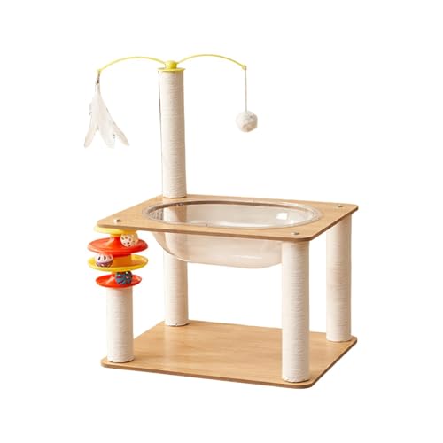 MagiDeal Katzenbaum, transparente Katzenhängematte und Kratzbaum, Spielzeug, Aktivitätszentrum, Dichtebrett, Eigentumswohnung mit Hängematte für das Spielen MagiDeal Katzenbaum, transparente Katzenhängematte und Kratzbaum, Spielzeug, Aktivitätszentrum, Dichtebrett, Eigentumswohnung mit Hängematte für das Spielen von MagiDeal