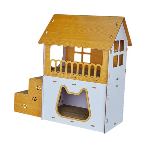 MagiDeal Katzenbett in Wellblech-Form, Katzentreppenform, zum Ausruhen und Schlafen, Versteck, Katzenklauenbrett, Kratzbrett für Kleintiere, Kätzchen MagiDeal Katzenbett in Wellblech-Form, Katzentreppenform, zum Ausruhen und Schlafen, Versteck, Katzenklauenbrett, Kratzbrett für Kleintiere, Kätzchen von MagiDeal