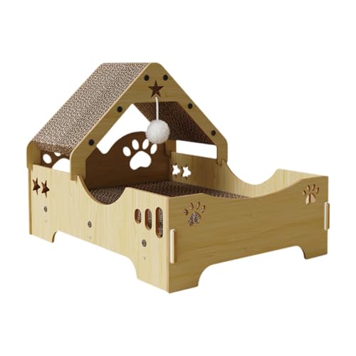 MagiDeal Katzenhaus aus Karton, Katzen-Wohnkultur, Spielzeug, Mehrzweck, groß, zum Krallenschleifen, Ausruhen und Spielen, Kratzbrett, Loungebett MagiDeal Katzenhaus aus Karton, Katzen-Wohnkultur, Spielzeug, Mehrzweck, groß, zum Krallenschleifen, Ausruhen und Spielen, Kratzbrett, Loungebett von MagiDeal