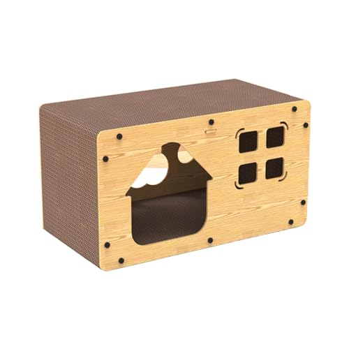 MagiDeal Katzenkratzbox für drinnen, Katzenhaus, verdickt, für Katzen im Innenbereich, großer Raum, multifunktional, 2-in-1-Katzenkratzhaus MagiDeal Katzenkratzbox für drinnen, Katzenhaus, verdickt, für Katzen im Innenbereich, großer Raum, multifunktional, 2-in-1-Katzenkratzhaus von MagiDeal