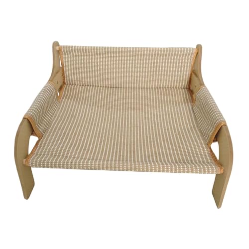 MagiDeal Katzensofabett, Lounge, Schlafsofa, dekorativ, stabil, erhöhtes Katzensofa, Liegecouch für Katzen jeden Alters, kleine Tiere, Hase, Leinen Kleidung von MagiDeal