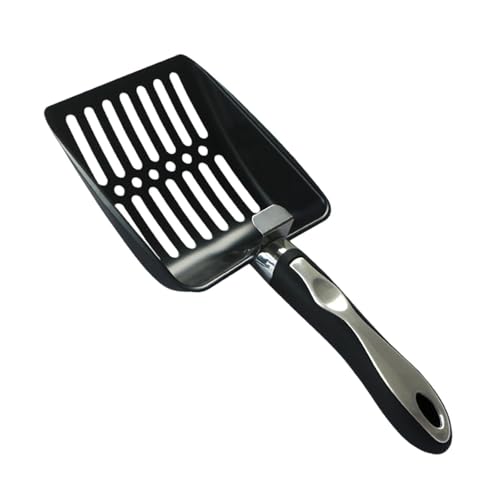 MagiDeal Katzenstreu-Siebschaufel, komfortabler Griff, Robustes Reinigungssieb für Haustiere, Katzenstreu-Schaufel für Welpen und Kätzchen, Schwarz von MagiDeal