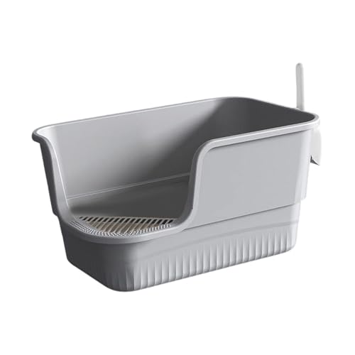 MagiDeal Katzenstreubecken, Oben offenes Katzenklo und Schaufel für alle Arten von Katzenstreu. Katzenstreubehälter. Erhöhen Sie die Katzentoilette, Grau MagiDeal Katzenstreubecken, Oben offenes Katzenklo und Schaufel für alle Arten von Katzenstreu. Katzenstreubehälter. Erhöhen Sie die Katzentoilette, Grau von MagiDeal