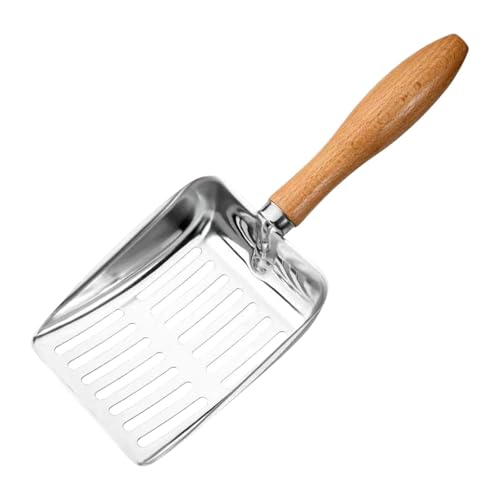 MagiDeal Katzenstreulöffel aus Edelstahl und Holz, Reinigungsspaten für Haustiere, Sieb-Reinigungswerkzeuge für Haustiere, tiefer, Reinigungswerkzeug MagiDeal Katzenstreulöffel aus Edelstahl und Holz, Reinigungsspaten für Haustiere, Sieb-Reinigungswerkzeuge für Haustiere, tiefer, Reinigungswerkzeug von MagiDeal