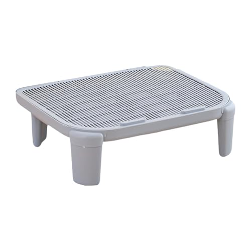 MagiDeal Katzenstreurampe, tragbares für Kätzchen, wasserdicht, urinfest, Katzenstreustufe für Tierbedarf, Toilette, Wohnzimmer, Grau von MagiDeal