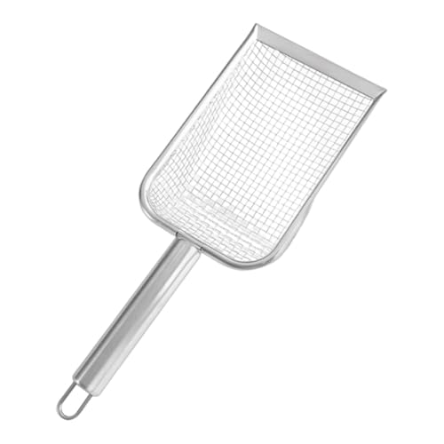 MagiDeal Katzenstreuschaufel, Katzentoilettenschaufel, Sandschaufel, Maschensieb, Kotlöffel, Sandsieb, Reinigungswerkzeug zum Sieben von KOT, Silberner Griff Mesh 6 von MagiDeal