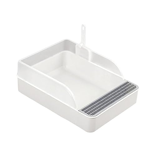MagiDeal Katzentoilette, Katzentoilette, Haustier-Töpfchen, Toilette mit Löffel, tragbar, abnehmbar, spritzwassergeschützt, Sandkasten, Katzen-Sandkasten für, weiß l MagiDeal Katzentoilette, Katzentoilette, Haustier-Töpfchen, Toilette mit Löffel, tragbar, abnehmbar, spritzwassergeschützt, Sandkasten, Katzen-Sandkasten für, weiß l von MagiDeal