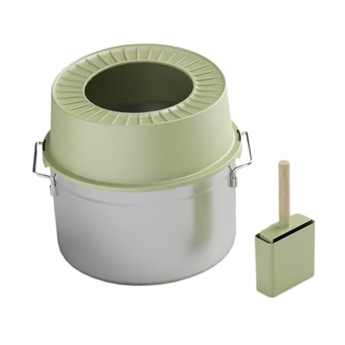 MagiDeal Katzentoilette, Katzentoilette, vertieft, groß, mit großem Fassungsvermögen, aus Edelstahl, mit Einstieg von Oben, Katzentoilette für Kätzchen, GrÜn MagiDeal Katzentoilette, Katzentoilette, vertieft, groß, mit großem Fassungsvermögen, aus Edelstahl, mit Einstieg von Oben, Katzentoilette für Kätzchen, GrÜn von MagiDeal