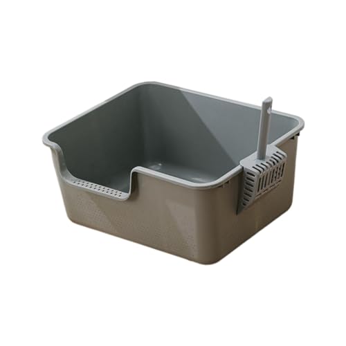 MagiDeal Katzentoilette, Oben offen, Katzentoilette, Bettpfanne für Haustiere, tragbar, halbgeschlossene Katzentoilette für kleine, mittelgroße und große, grau MagiDeal Katzentoilette, Oben offen, Katzentoilette, Bettpfanne für Haustiere, tragbar, halbgeschlossene Katzentoilette für kleine, mittelgroße und große, grau von MagiDeal