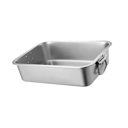 MagiDeal Katzentoilette aus Edelstahl mit hohen Seitenwänden, tragbare Katzentoilette, Katzensandkasten und Griff für alle Arten von Katzenstreu, 40cmx30cmx15cm MagiDeal Katzentoilette aus Edelstahl mit hohen Seitenwänden, tragbare Katzentoilette, Katzensandkasten und Griff für alle Arten von Katzenstreu, 40cmx30cmx15cm von MagiDeal