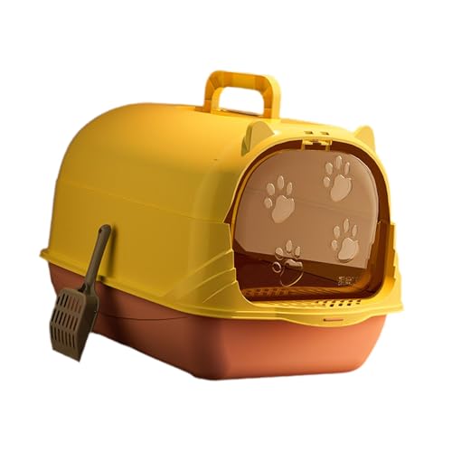 MagiDeal Katzentoilette mit Haube, Katzentoilette für Hauskatzen, abnehmbar, mit Vordertür, Haustierzubehör, Spritzschutz, geschlossenes Katzentoilette, Rosa Gelb MagiDeal Katzentoilette mit Haube, Katzentoilette für Hauskatzen, abnehmbar, mit Vordertür, Haustierzubehör, Spritzschutz, geschlossenes Katzentoilette, Rosa Gelb von MagiDeal