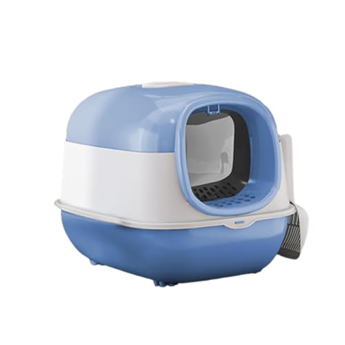 MagiDeal Katzentoilette mit Haube, geschlossene Katzentoilette, Spritzschutz, leicht zu reinigen, wiederverwendbarer Sandkasten, große Katzentoilette, Blau MagiDeal Katzentoilette mit Haube, geschlossene Katzentoilette, Spritzschutz, leicht zu reinigen, wiederverwendbarer Sandkasten, große Katzentoilette, Blau von MagiDeal