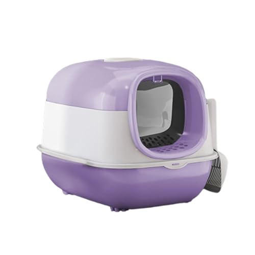 MagiDeal Katzentoilette mit Haube, geschlossene Katzentoilette, Spritzschutz, leicht zu reinigen, wiederverwendbarer Sandkasten, große Katzentoilette, violett MagiDeal Katzentoilette mit Haube, geschlossene Katzentoilette, Spritzschutz, leicht zu reinigen, wiederverwendbarer Sandkasten, große Katzentoilette, violett von MagiDeal