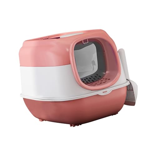 MagiDeal Katzentoilette mit Haube und Deckel, Katzentoilette für Haustiere, stabil, abnehmbar, mit Klappe an der Vordertür, für Hauskatzen, Katzentoilette mit, ROSA MagiDeal Katzentoilette mit Haube und Deckel, Katzentoilette für Haustiere, stabil, abnehmbar, mit Klappe an der Vordertür, für Hauskatzen, Katzentoilette mit, ROSA von MagiDeal