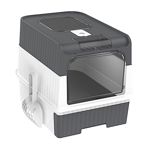 MagiDeal Katzentoilette mit Kapuze, geschlossene und abgedeckte Katzentoilette, Katzentoilette, Katzentoilette, herausnehmbare Schublade, Haustiertoilette, GRAU MagiDeal Katzentoilette mit Kapuze, geschlossene und abgedeckte Katzentoilette, Katzentoilette, Katzentoilette, herausnehmbare Schublade, Haustiertoilette, GRAU von MagiDeal