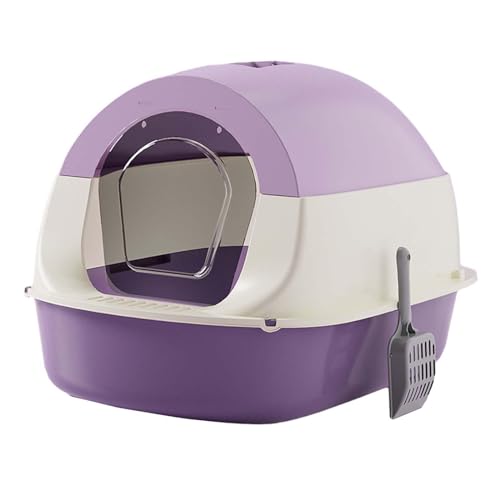 MagiDeal Katzentoilette mit Kapuze und Deckel, Katzentoilette mit Kapuze, abnehmbare, geschlossene Katzentoilette, spritzwassergeschützt, geschlossene, violett MagiDeal Katzentoilette mit Kapuze und Deckel, Katzentoilette mit Kapuze, abnehmbare, geschlossene Katzentoilette, spritzwassergeschützt, geschlossene, violett von MagiDeal