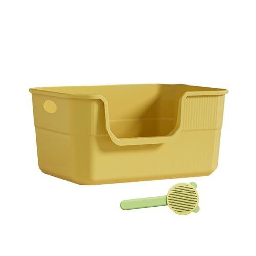 MagiDeal Katzentoilette mit offener Oberseite, Bettpfanne mit großem Platz, Gehege-Design, Heimtierbedarf, Sieb-Toilette, Kätzchentoilette für Hauskatzen, Gelb MagiDeal Katzentoilette mit offener Oberseite, Bettpfanne mit großem Platz, Gehege-Design, Heimtierbedarf, Sieb-Toilette, Kätzchentoilette für Hauskatzen, Gelb von MagiDeal