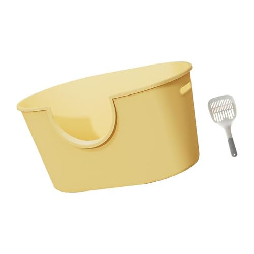 MagiDeal Katzentoilette mit offener Oberseite, Kätzchentoilette, tragbare, universelle Katzentoilette mit hohen Seitenwänden, Spritzschutz und Sieb für kleine, Gelb MagiDeal Katzentoilette mit offener Oberseite, Kätzchentoilette, tragbare, universelle Katzentoilette mit hohen Seitenwänden, Spritzschutz und Sieb für kleine, Gelb von MagiDeal