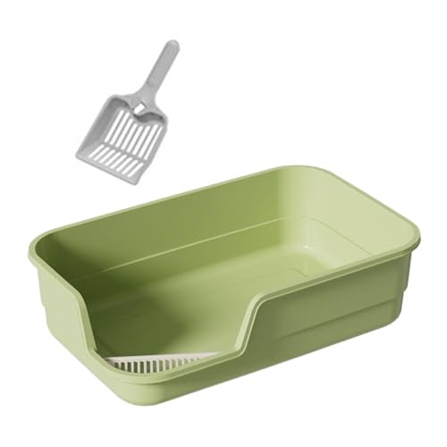 MagiDeal Katzentoilette mit offener Oberseite, Katzentoilette, Sandkasten, leicht zu tragen, spritzschutzfreie Bettpfanne, Siebmulde für alle Arten von, GrÜn MagiDeal Katzentoilette mit offener Oberseite, Katzentoilette, Sandkasten, leicht zu tragen, spritzschutzfreie Bettpfanne, Siebmulde für alle Arten von, GrÜn von MagiDeal