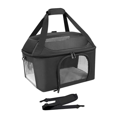 MagiDeal Katzentragetasche mit weichen Seiten, faltbar, stabil, tragbar, Reisetragetasche für Hunde, Haustiertragetasche für kleine Hunde und Katzen, Wandern, Schwarz MagiDeal Katzentragetasche mit weichen Seiten, faltbar, stabil, tragbar, Reisetragetasche für Hunde, Haustiertragetasche für kleine Hunde und Katzen, Wandern, Schwarz von MagiDeal