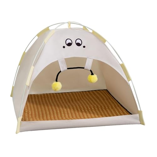 MagiDeal Katzenzelt, abnehmbares Zelt mit kühlender Bettmatte, Haustier-Tipi, Katzenhaus und Ball für Haustiere, Hunde, Reisen, Katzen, für den Innenbereich, l von MagiDeal