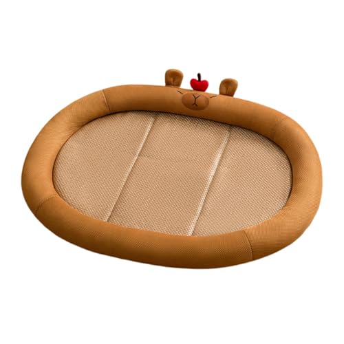 MagiDeal Kühlbett für Katzen zum Schlafen im Sommer, Pads aus eisiger Seide, verschleißfeste Kühlmatte für Kätzchen, für kleine Hunde, Kätzchen und Welpen, Braun von MagiDeal