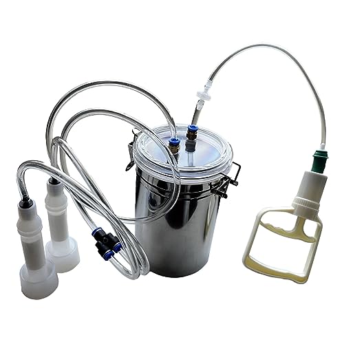 MagiDeal Kuh-Handvakuumpumpe, manuelle Melkmaschine aus Edelstahl, tragbarer manueller Schafmelker für Schafe, Schaf-Kuhmelker-Kits für Bauernhöfe, Märkte, MagiDeal Kuh-Handvakuumpumpe, manuelle Melkmaschine aus Edelstahl, tragbarer manueller Schafmelker für Schafe, Schaf-Kuhmelker-Kits für Bauernhöfe, Märkte, von MagiDeal