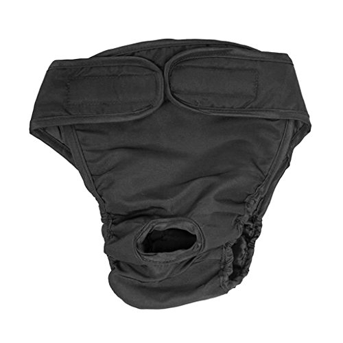 MagiDeal Läufigkeitshose für Hündinnen/Inkontinenzhose für Rüden/Verstellbare Hundeschutzhose aus Baumwolle, Schwarz, L MagiDeal Läufigkeitshose für Hündinnen/Inkontinenzhose für Rüden/Verstellbare Hundeschutzhose aus Baumwolle, Schwarz, L von MagiDeal