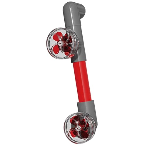 MagiDeal Lüfter des Aquarium -Wasserauslasss mit Rohrbeschlägen, rotierende Lüfter -Outlet -Zubehör, Multifunktion für Fischtankersatz, Roter Fan, 20 Mm von MagiDeal