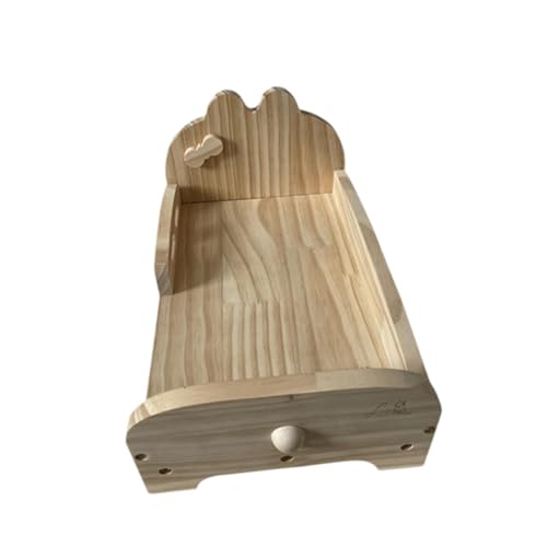 MagiDeal Meerschweinchenbett Hamster Holzbett interaktive leicht zu montieren multifunktionale Kleintiere Schlafraum Nest für Frettchen, L von MagiDeal