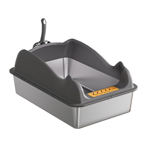 MagiDeal Offene Katzentoilette, Haustiertoilette, Heimtierbedarf, Katzentoilette, Katzenbettpfanne, Katzentoilettentoilette für kleine und große Katzen, Tiefgrau MagiDeal Offene Katzentoilette, Haustiertoilette, Heimtierbedarf, Katzentoilette, Katzenbettpfanne, Katzentoilettentoilette für kleine und große Katzen, Tiefgrau von MagiDeal